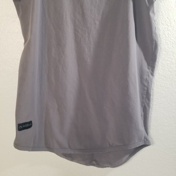 Modus Apparel Mens XL Solid Gray Cotton Blend High Low Sleeveless Tank Top Shirt - Picture 5 of 12